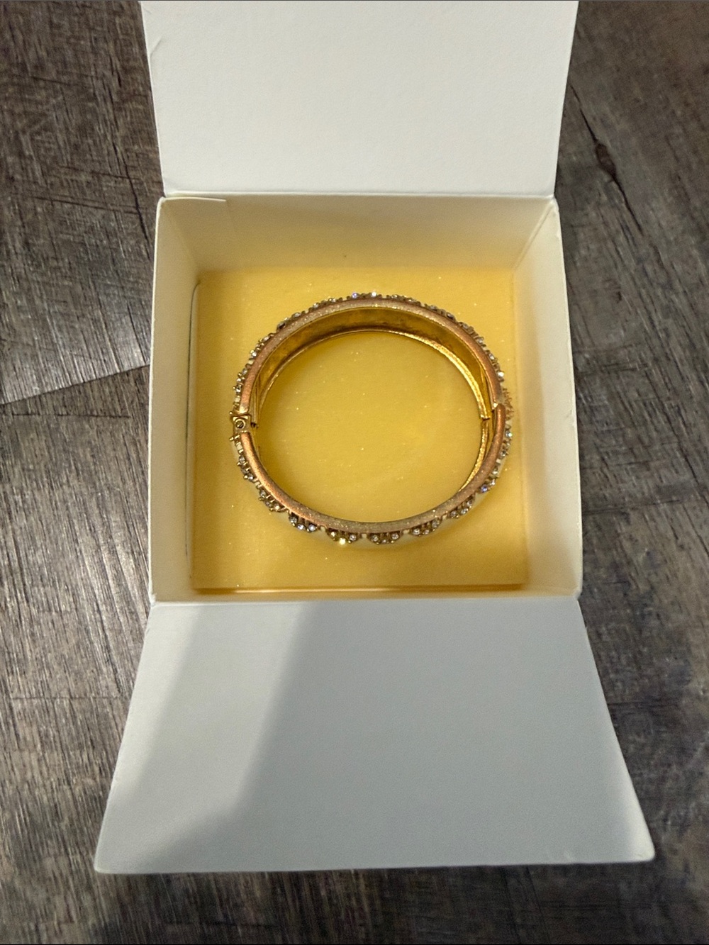 Stella & Dot Enamel Crystal Bangle Bracelet Set – Mint & Ivory - Picture 8 of 10